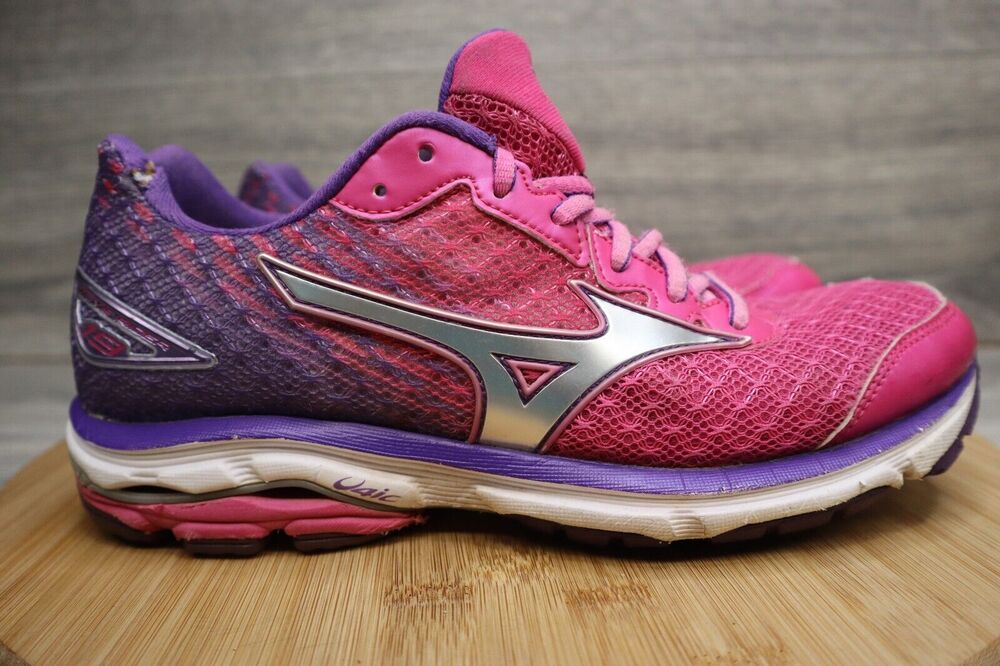 Mizuno Shoes Womens 8.5 Pink/Purple Wave Rider 19 Road Running